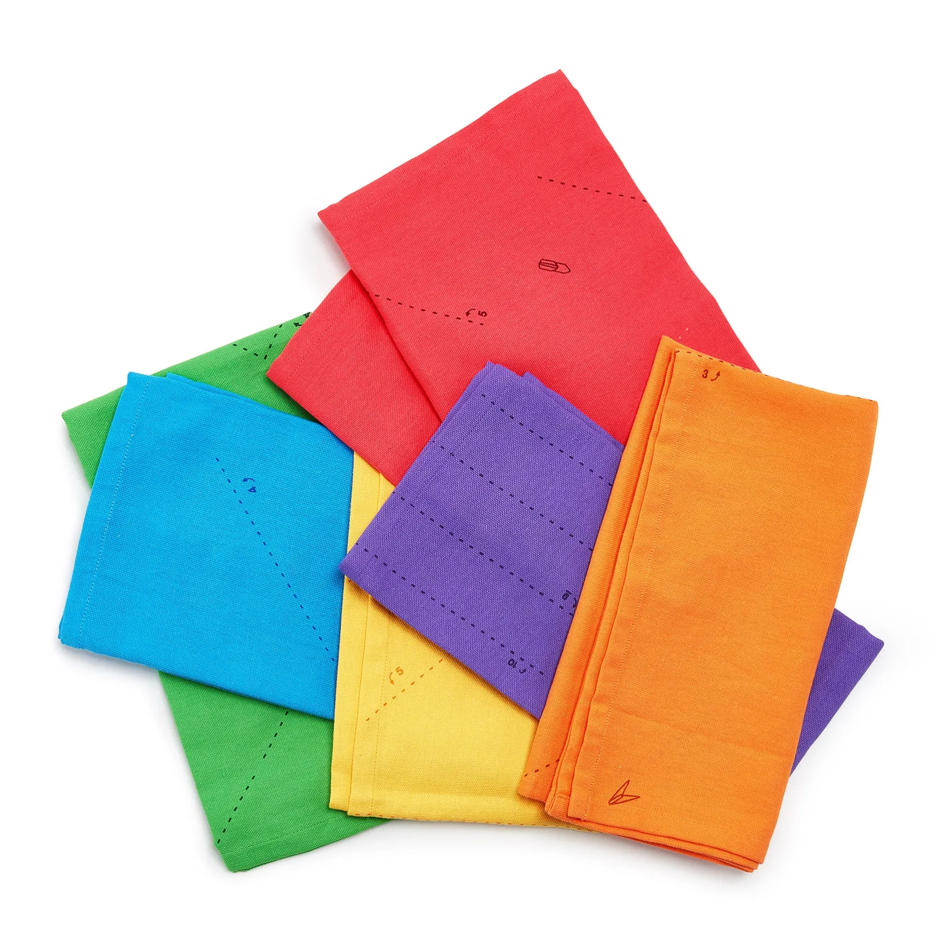 Fold-by-Number Cloth Napkins - Set of 6