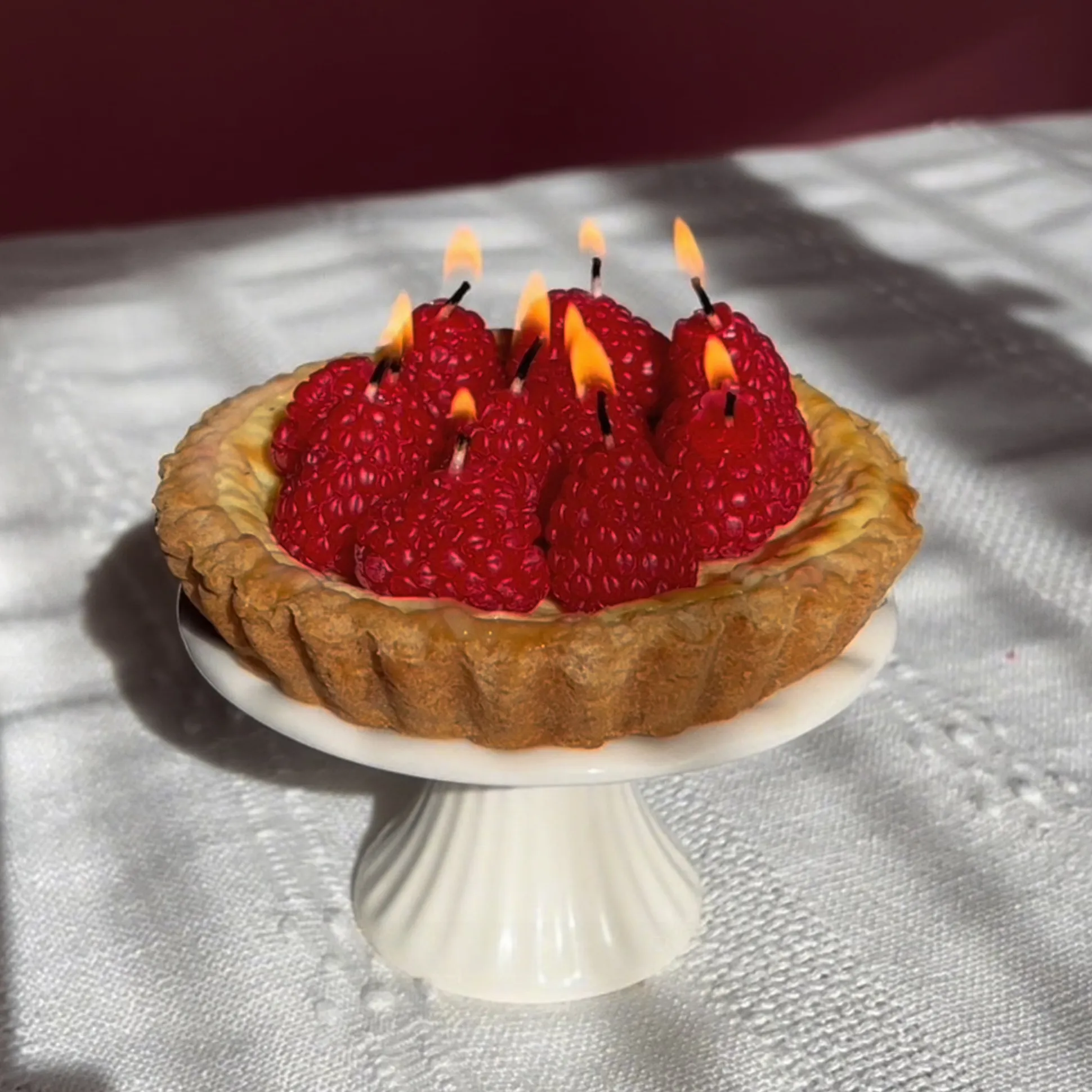 Fruit Beeswax Party Candles - Raspberries S/8
