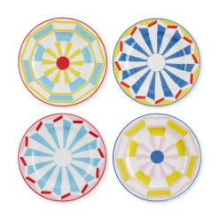 Geocromia Porcelain Dinnerware - Dessert Plate Set of 4