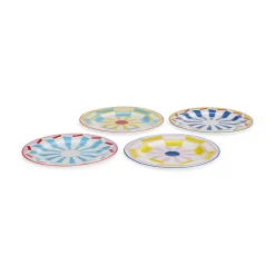 Geocromia Porcelain Dinnerware - Dessert Plate Set of 4