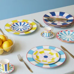 Geocromia Porcelain Dinnerware - Dinner Plate Set of 6