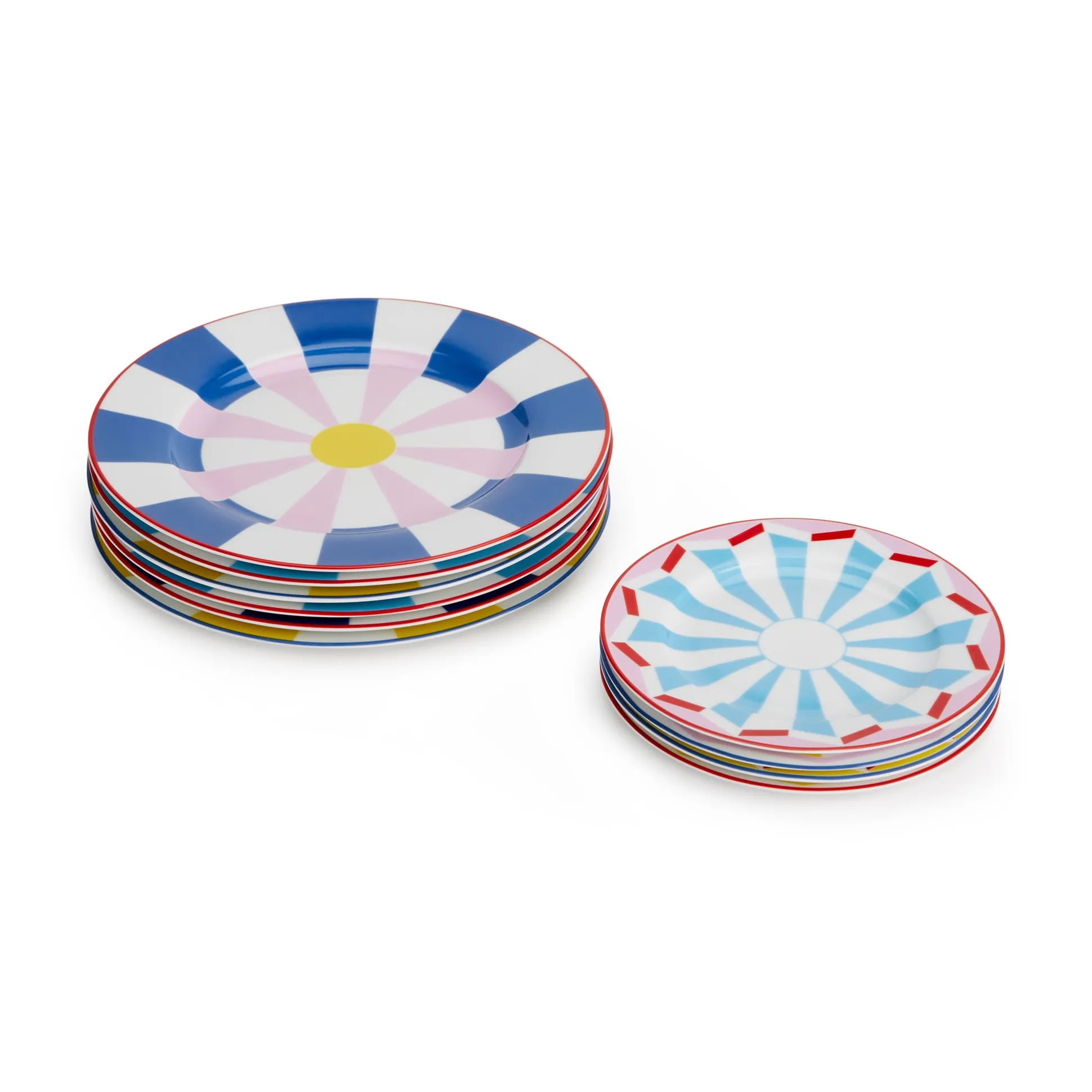Geocromia Porcelain Dinnerware - Dinner Plate Set of 6