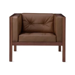 George Nelson Leather Cube Lounge Chair from Herman Miller