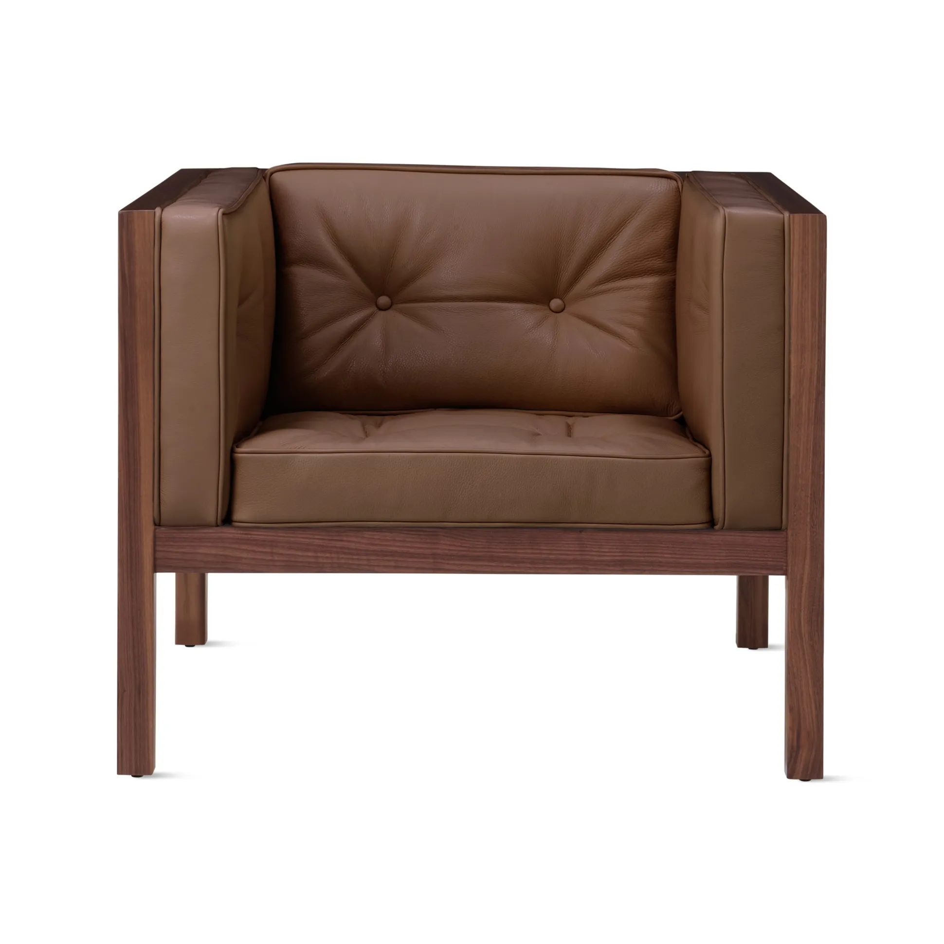 George Nelson Leather Cube Lounge Chair from Herman Miller