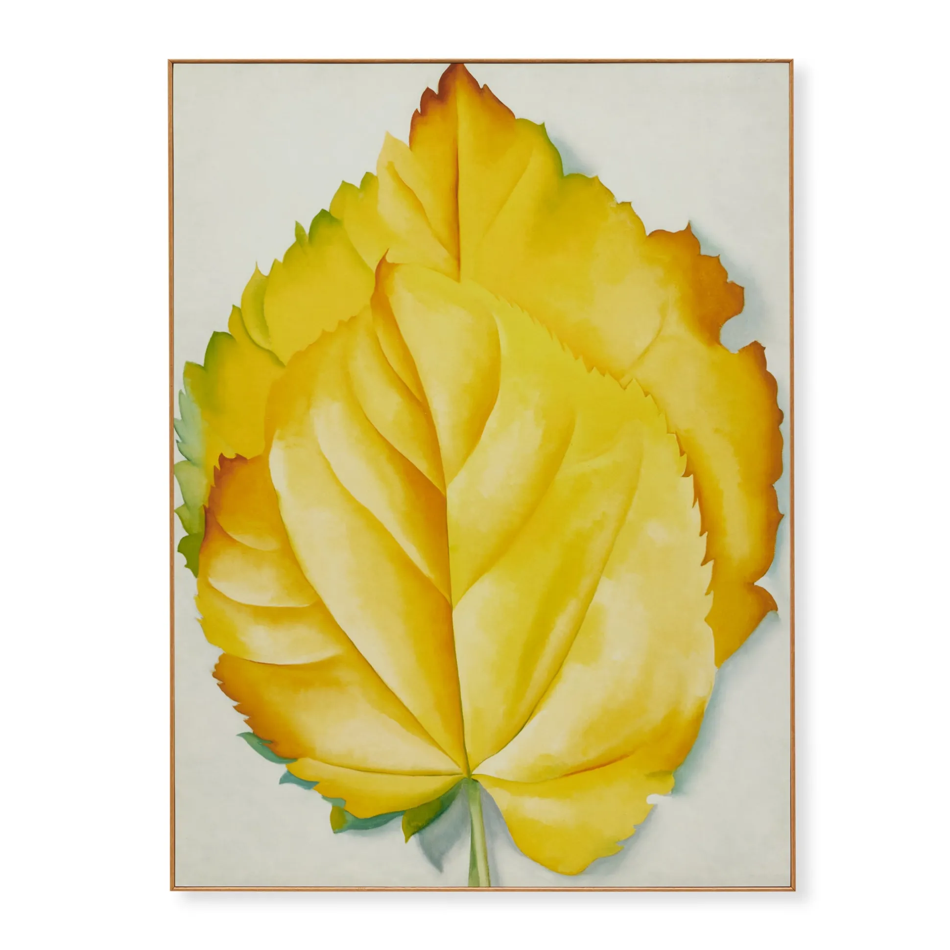 Georgia O’Keeffe 2 Yellow Leaves Framed Poster