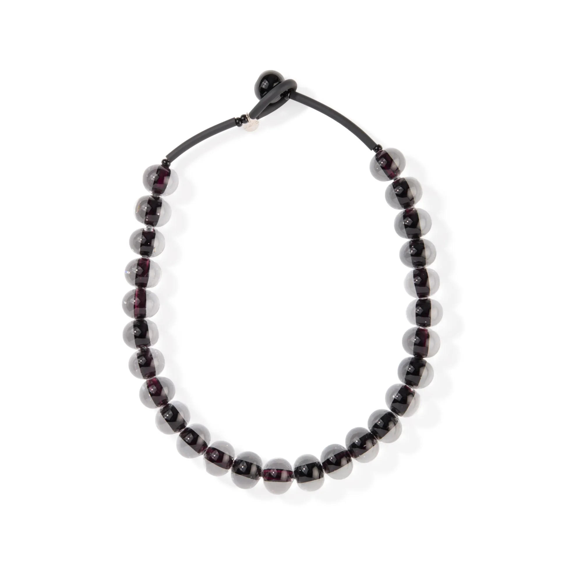 Glass Ball Strip Necklace
