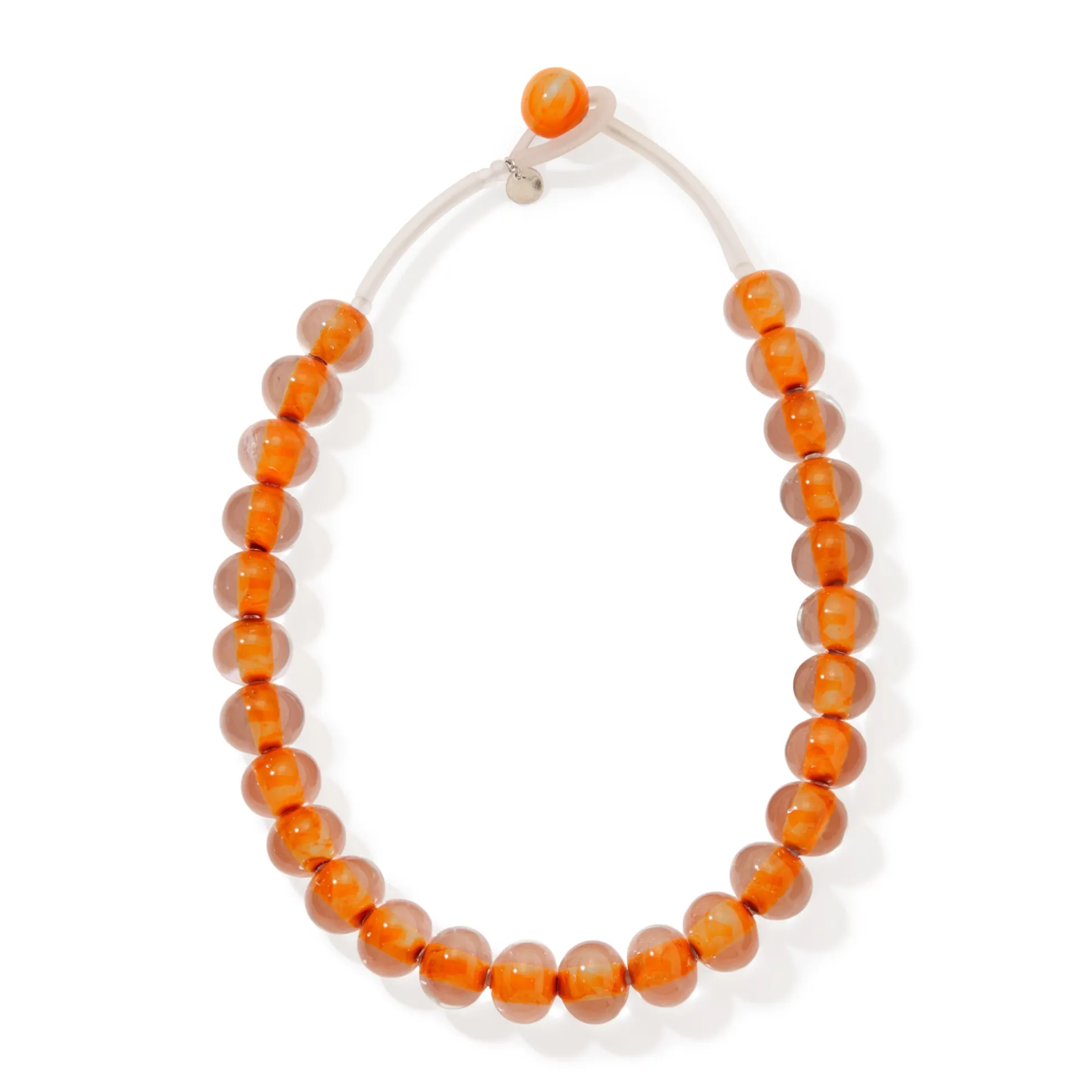 Glass Ball Strip Necklace
