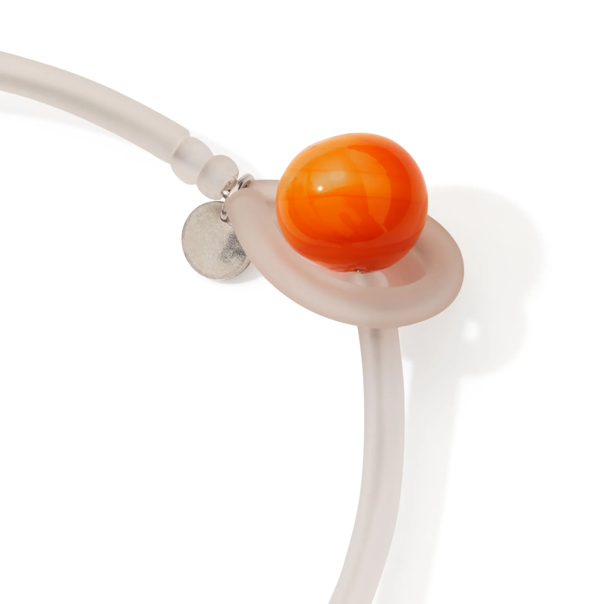 Glass Ball Strip Necklace