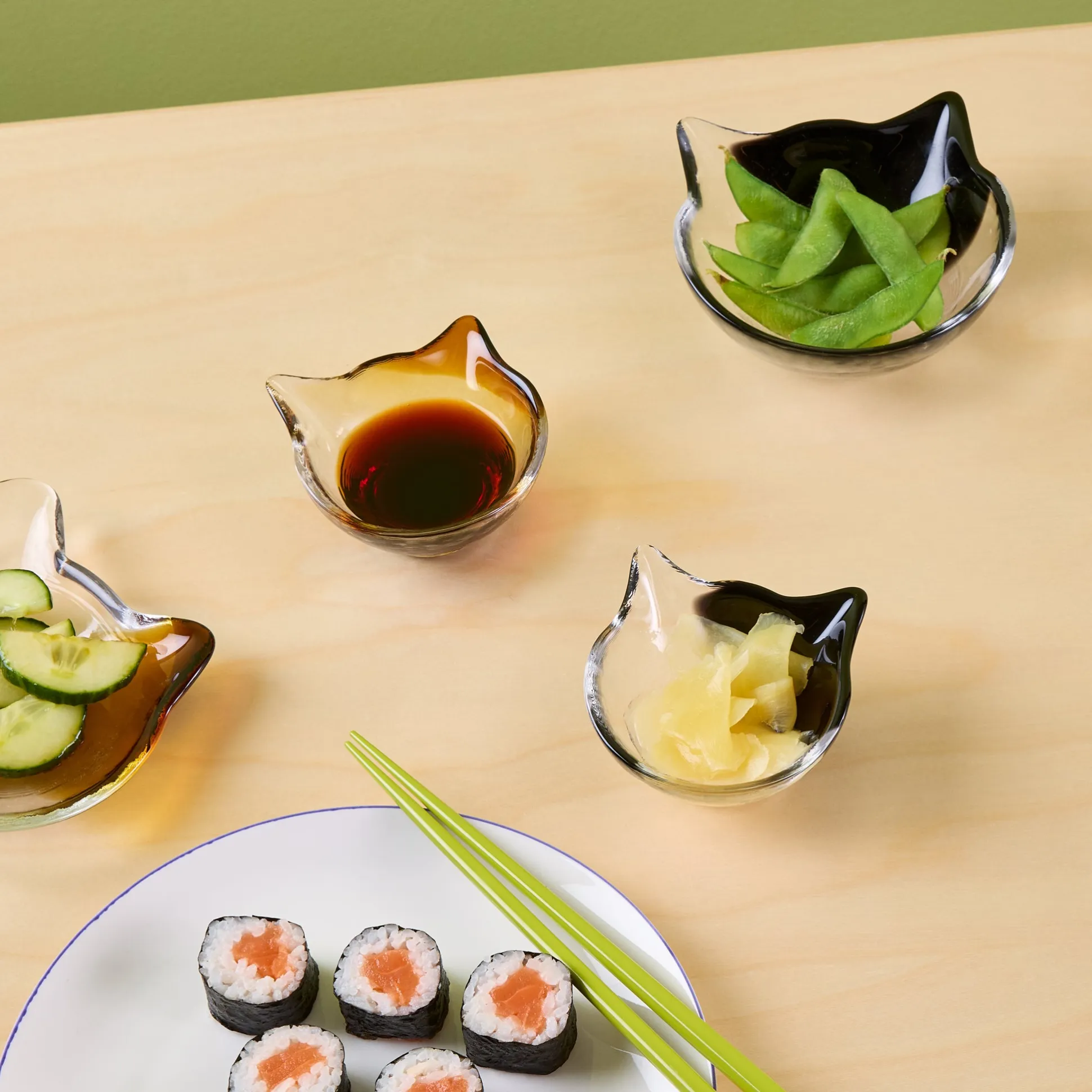 Glass Cat Face Dish
