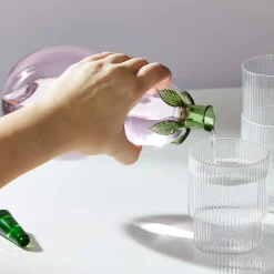 Glass Eggplant Bottle