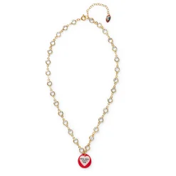 Haricot Vert Crystal Chain NYC Pendant Necklace