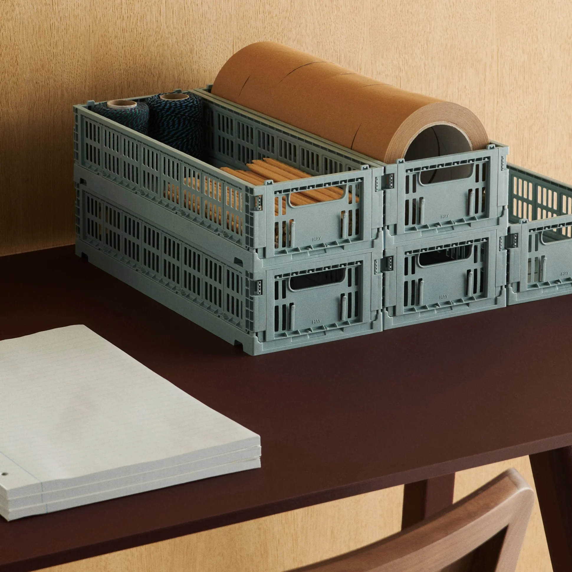 HAY Recycled Plastic Collapsible Color Crate