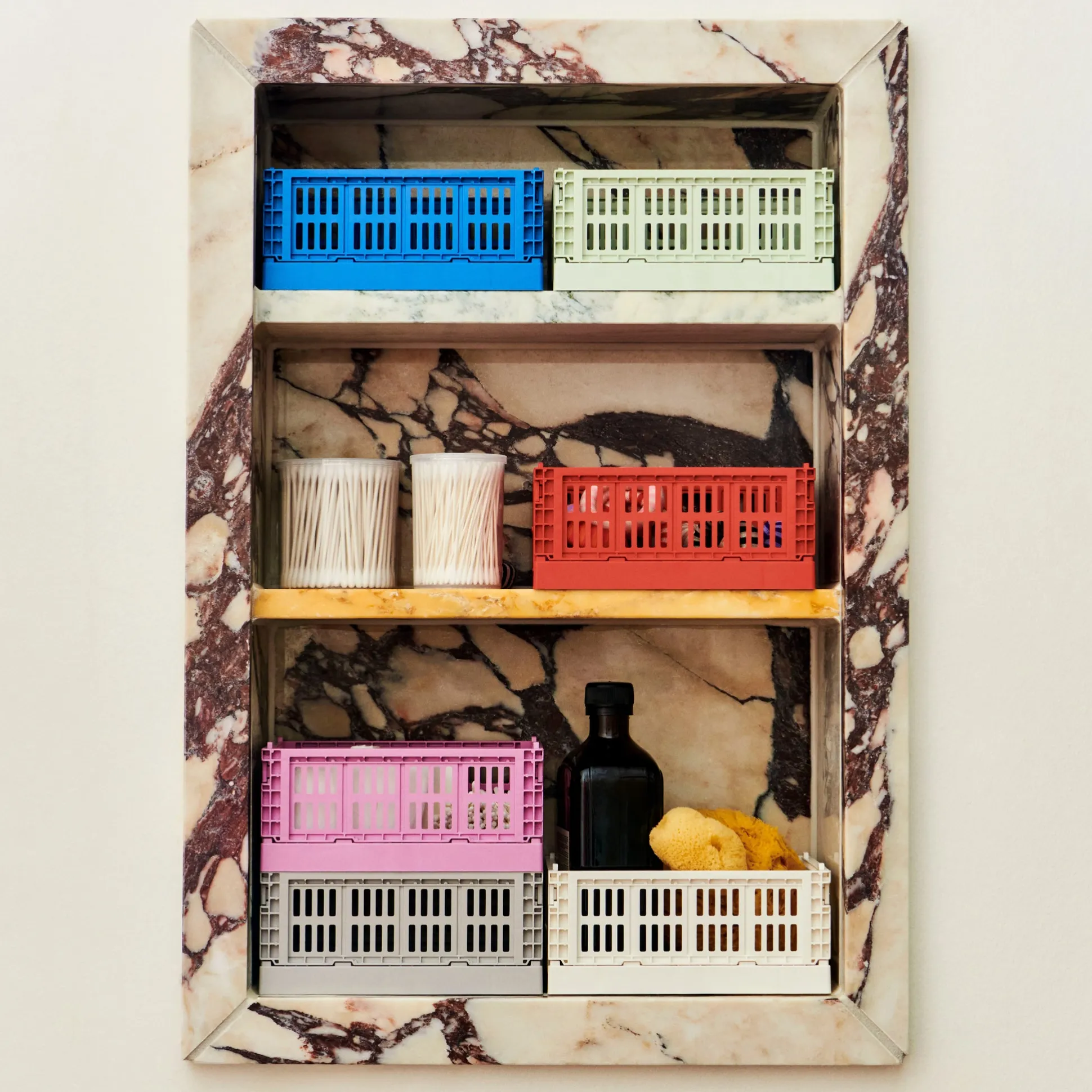 HAY Recycled Plastic Collapsible Color Crate - Mint