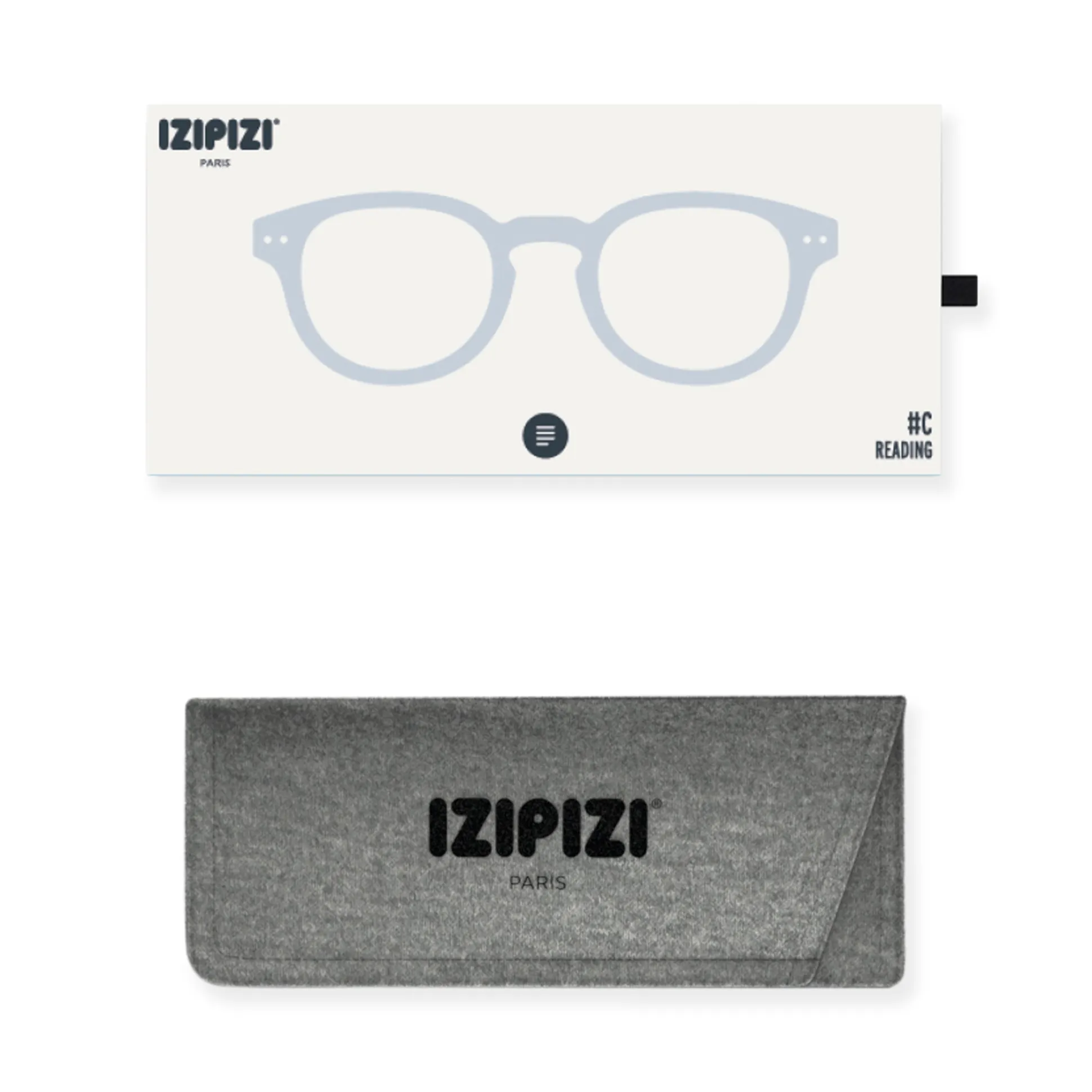 IZIPIZI Rounded-Edge Square Reading Glasses #C
