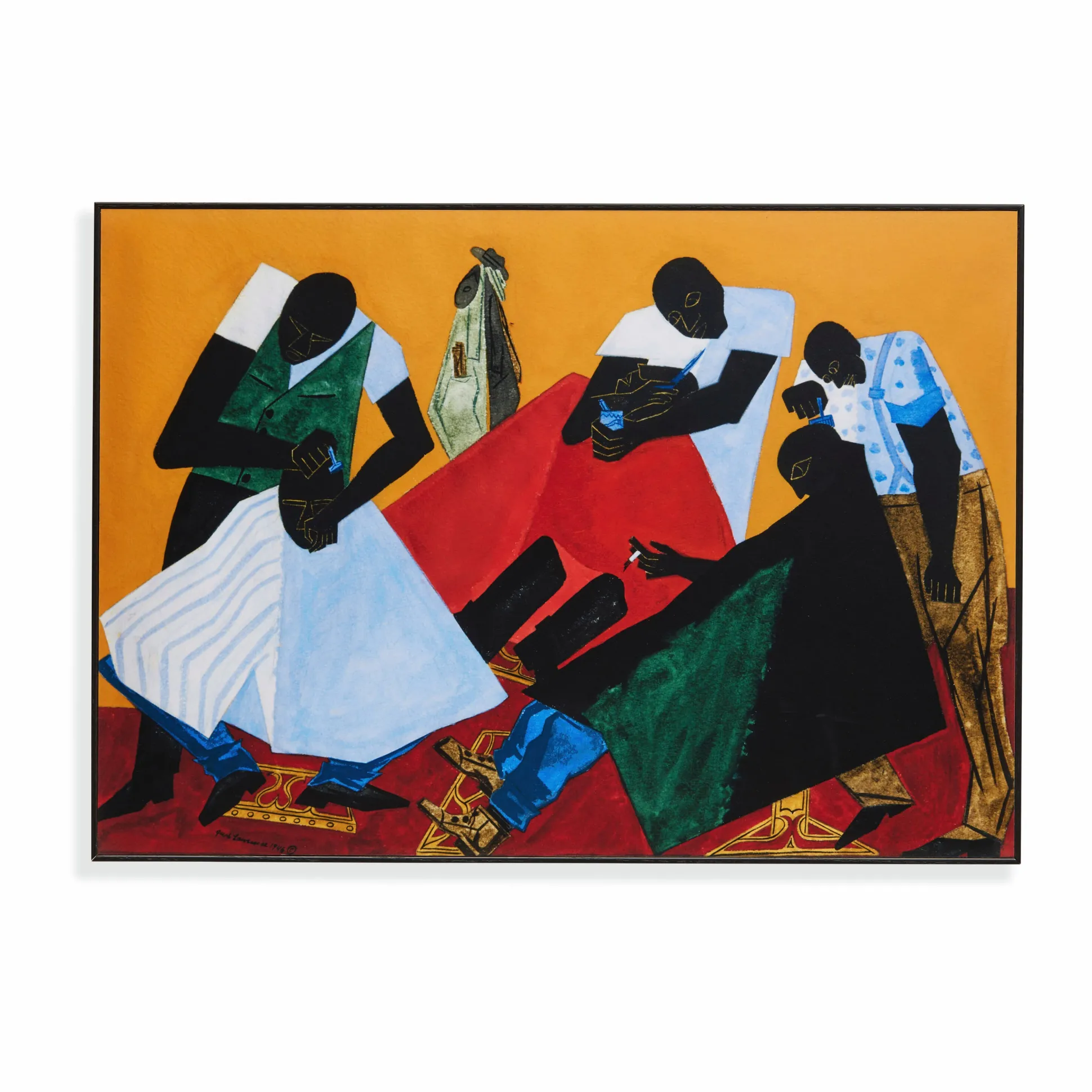 Jacob Lawrence Barber Shop Framed Print