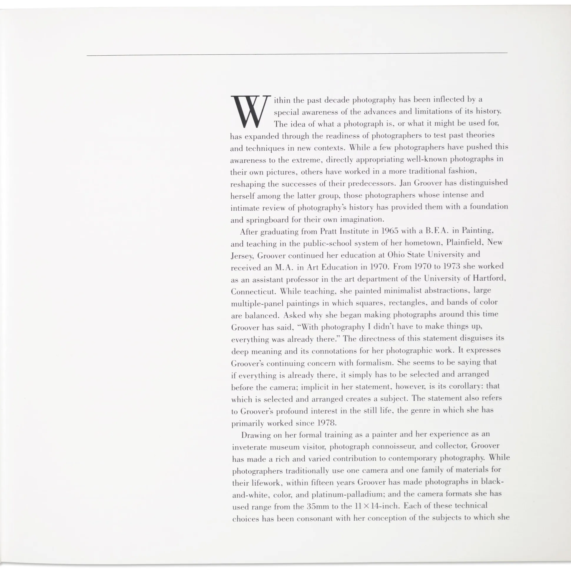 Jan Groover - Paperback