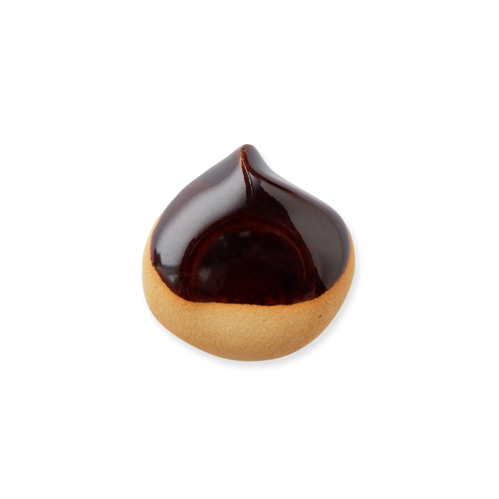 Japanese Ceramic Food Chopsticks Rest - Chestnut Bun