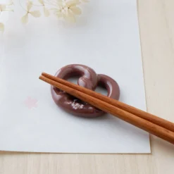 Japanese Ceramic Food Chopsticks Rest - Pretzel