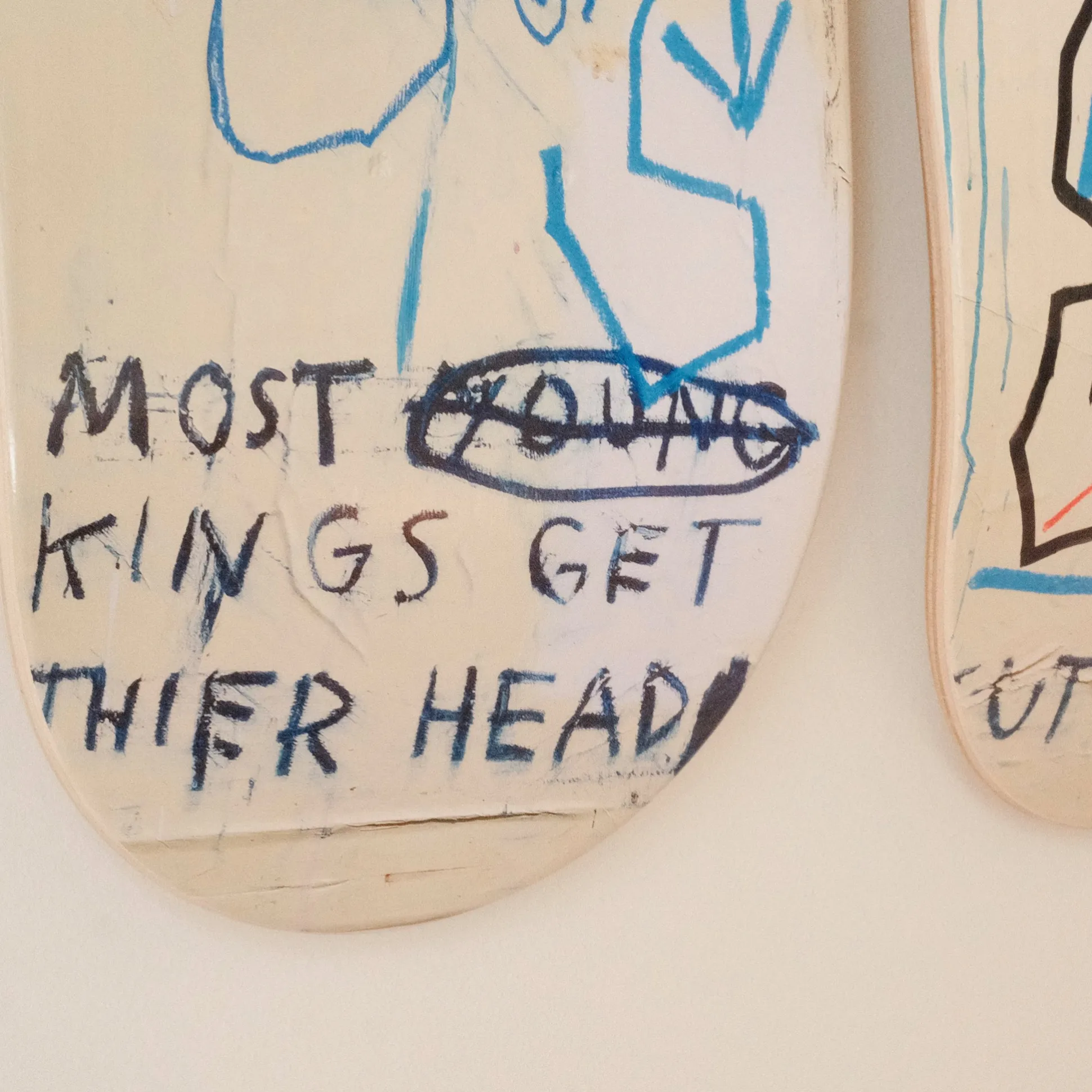 Jean-Michel Basquiat Charles the First Skateboard Triptych from The Skateroom
