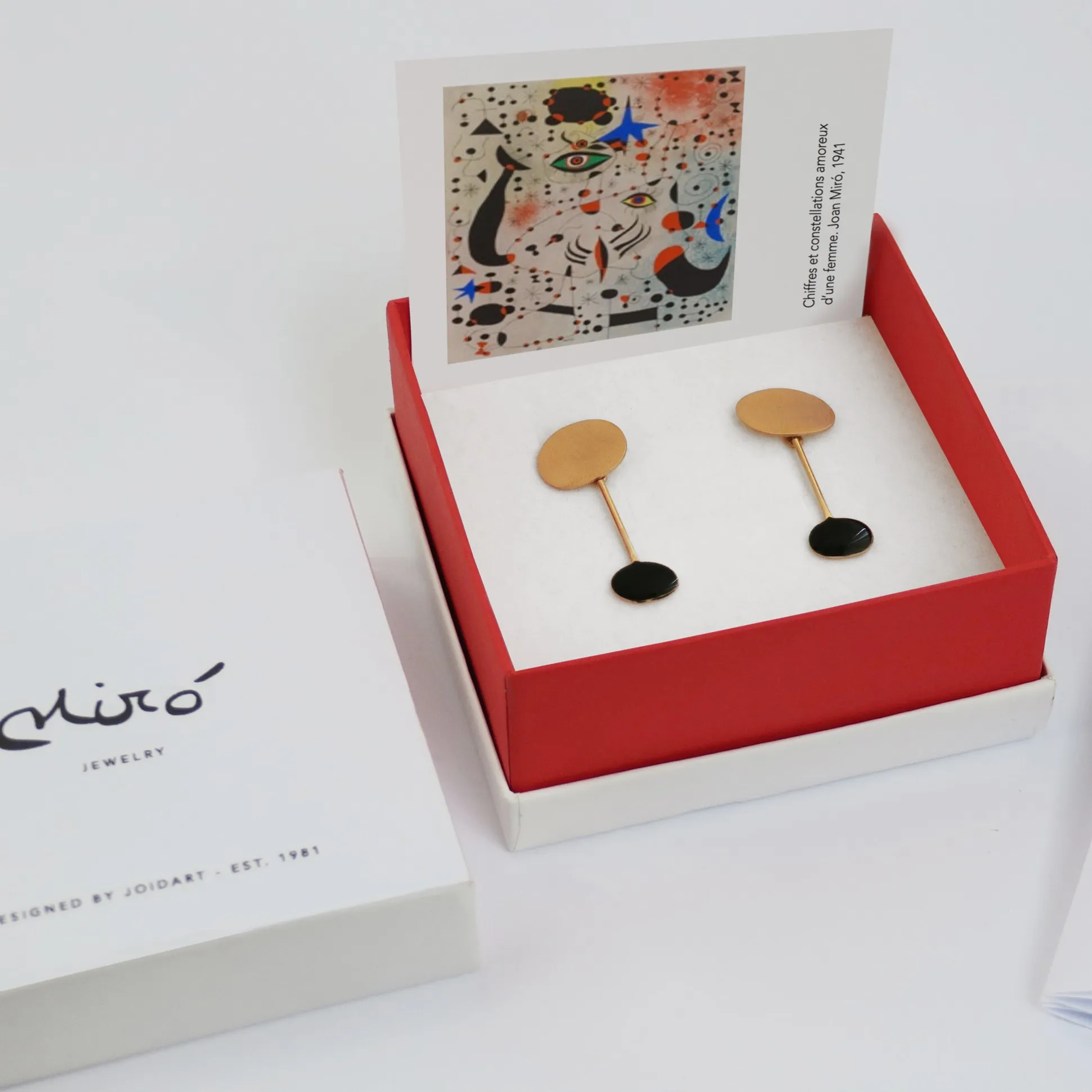 Joan Miró Gold-Plated Dot Drop Earrings