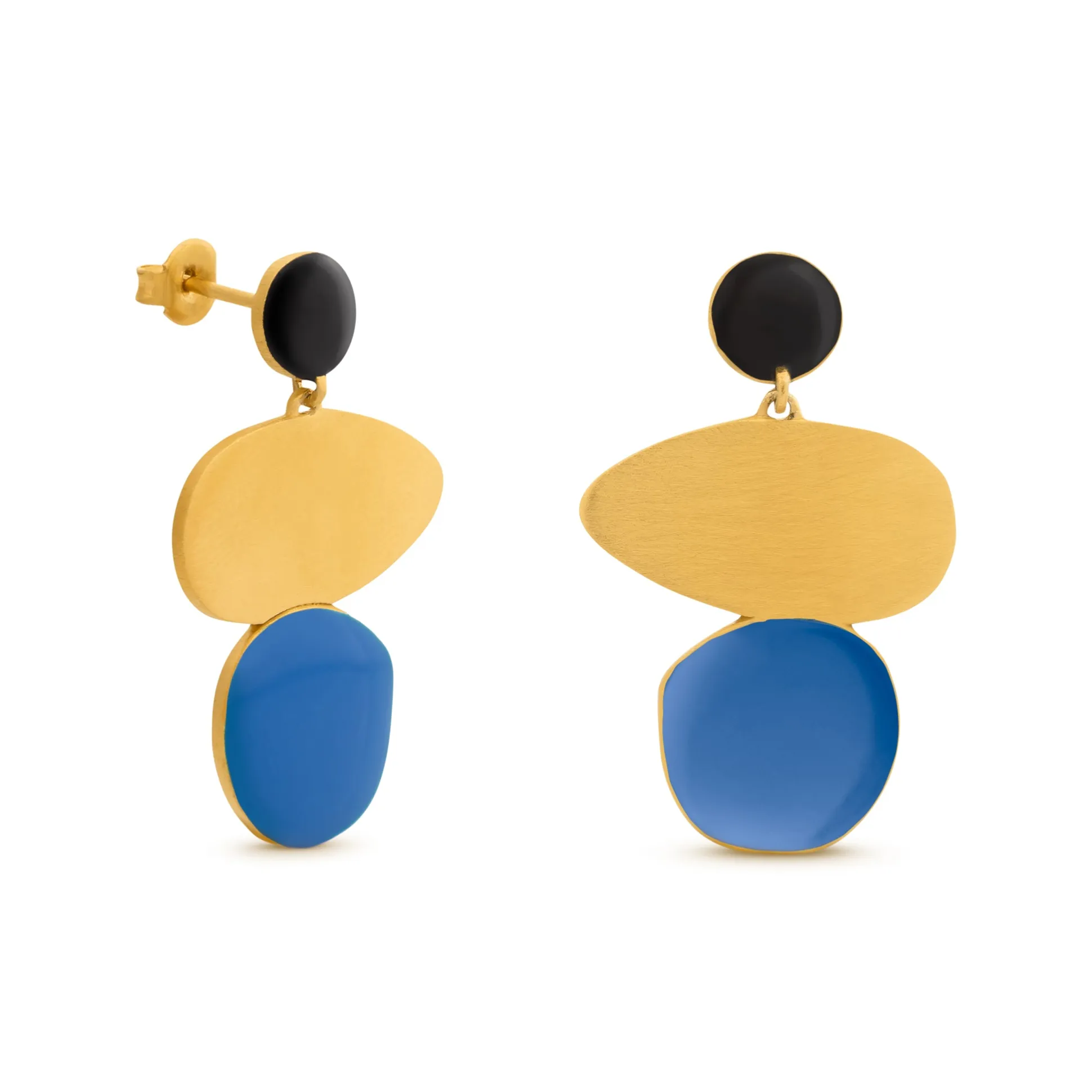 Joan Miró Gold-Plated Linear Dots Earrings