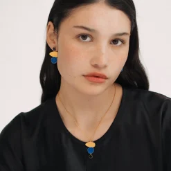 Joan Miró Gold-Plated Linear Dots Earrings