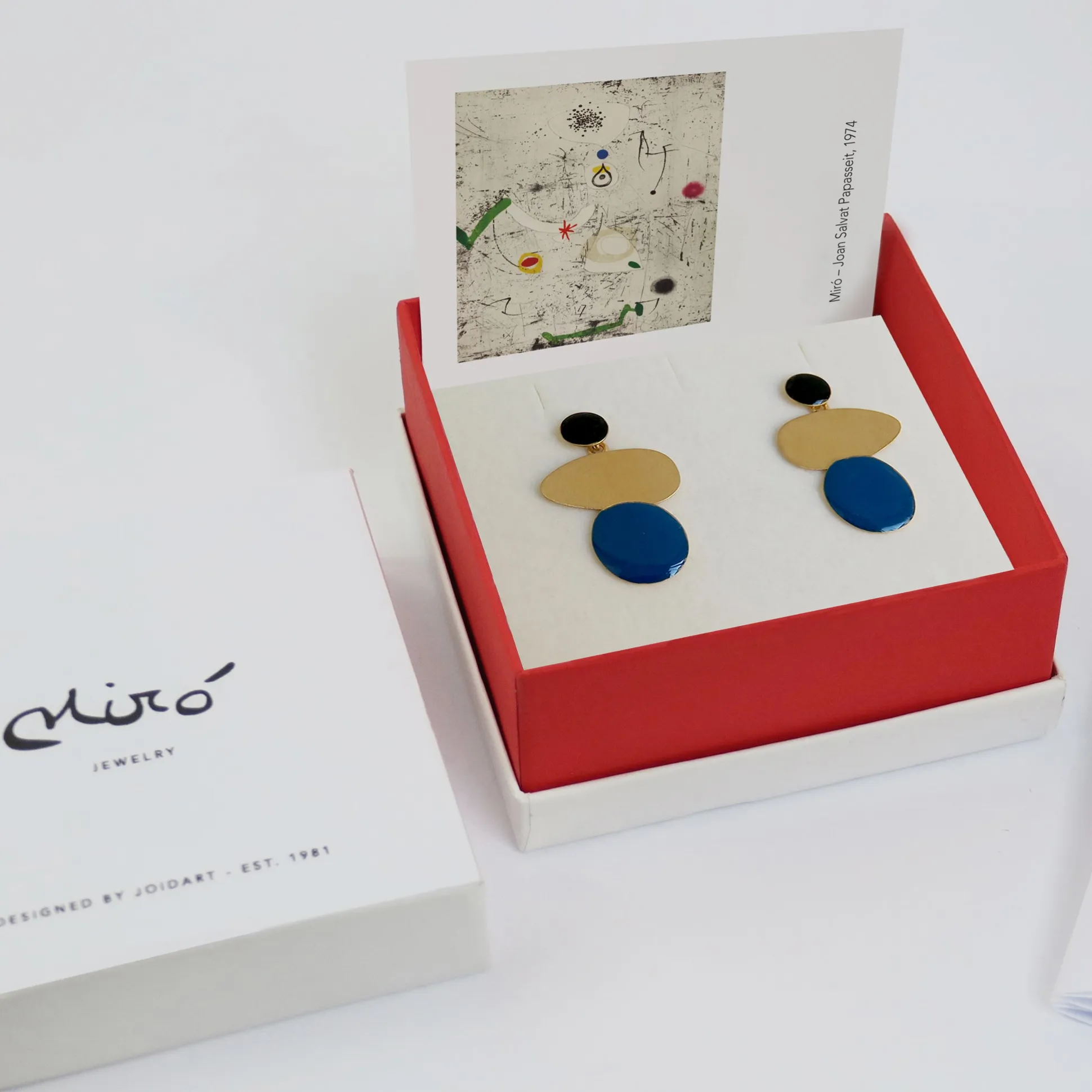 Joan Miró Gold-Plated Linear Dots Earrings