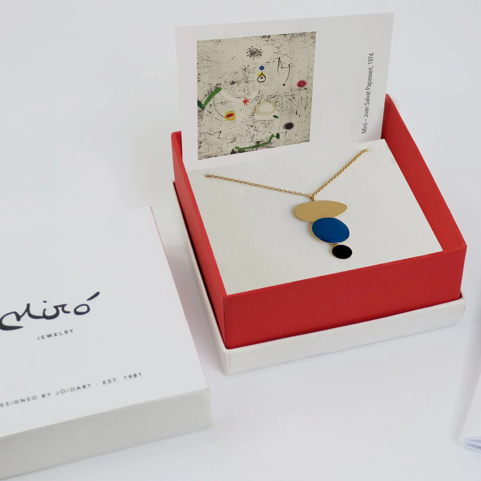 Joan Miró Gold-Plated Linear Dots Necklace