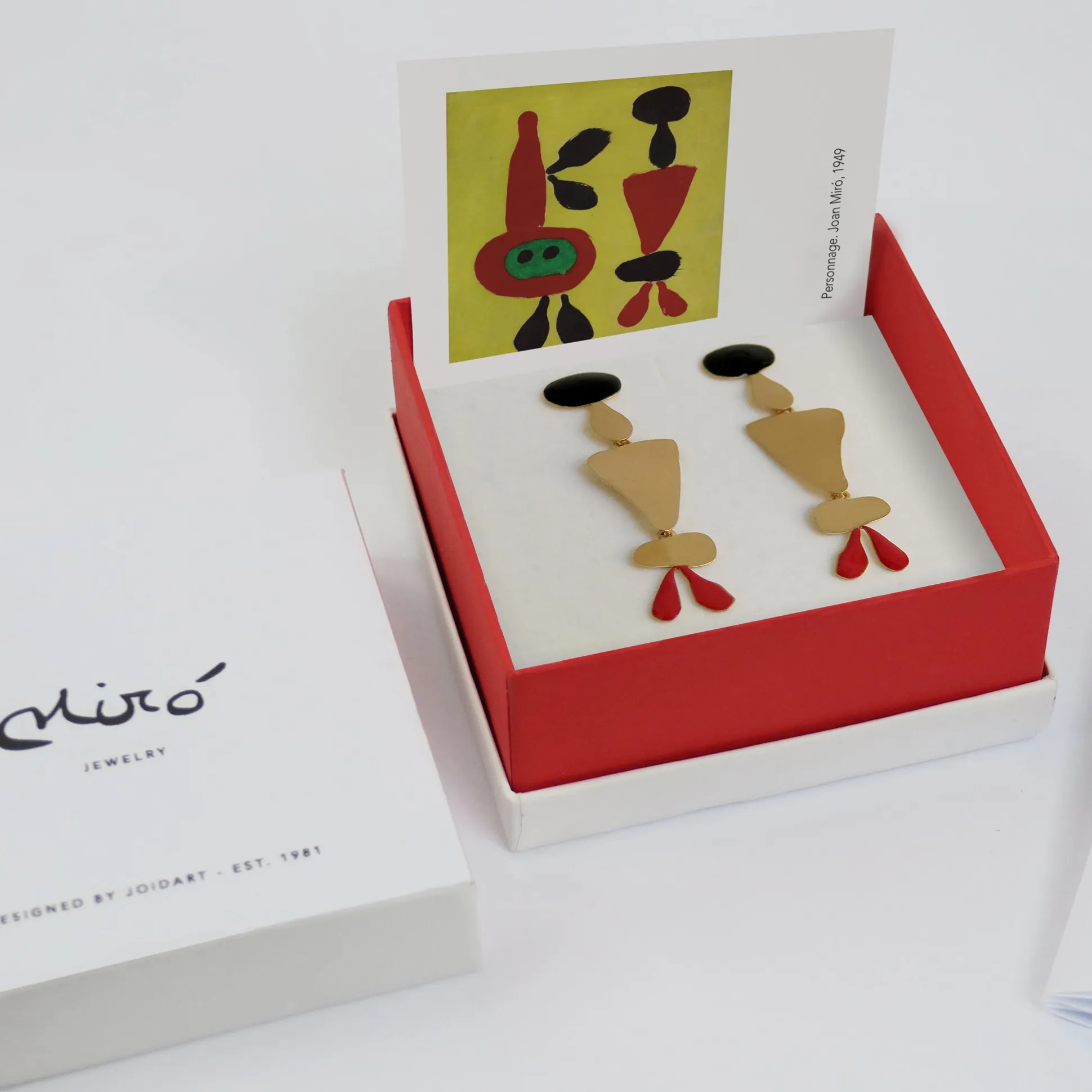 Joan Miró Gold-Plated Linear Shapes Earrings