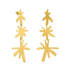 Joan Miró Gold-Plated Linear Star Earrings