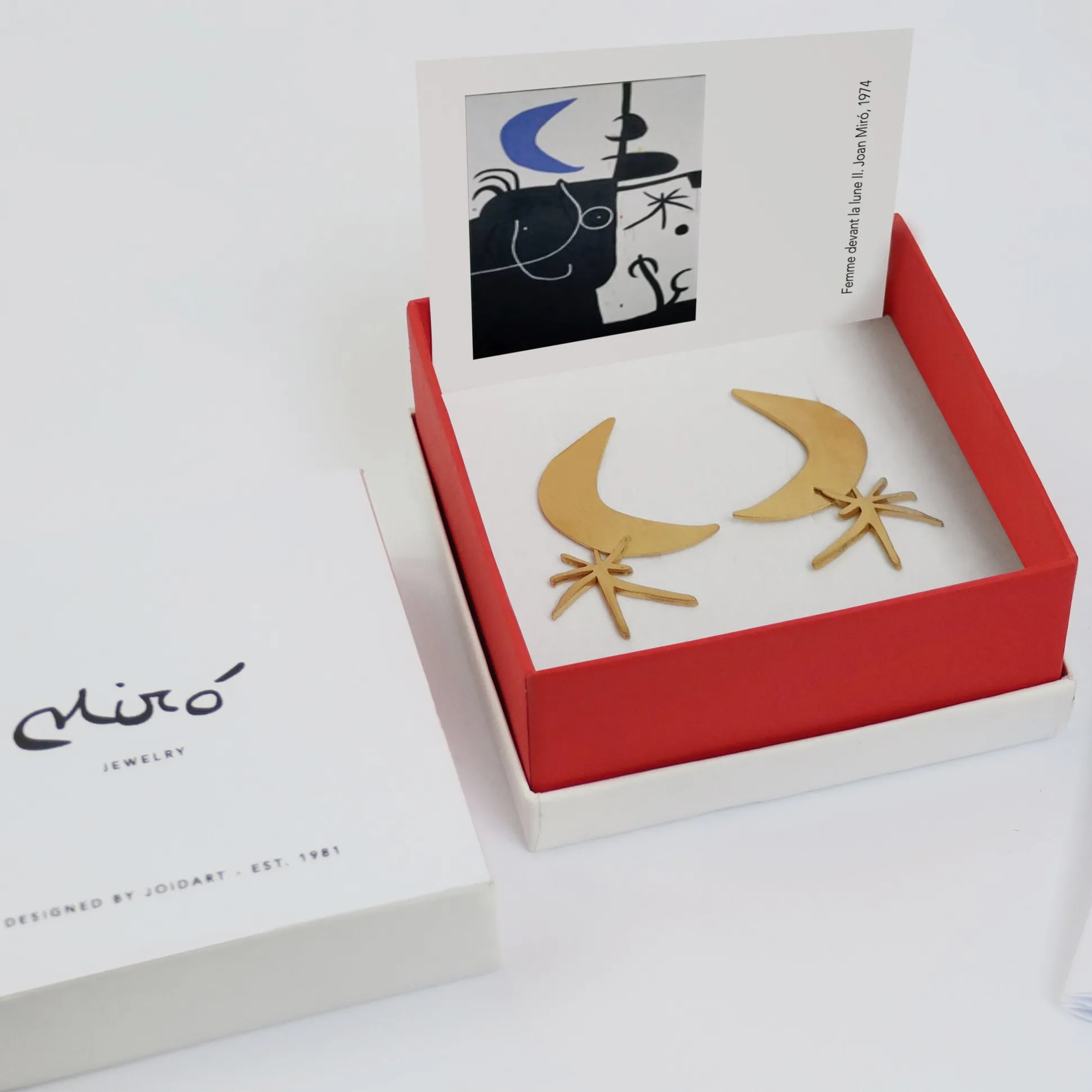 Joan Miró Gold-Plated Moon & Star Earrings