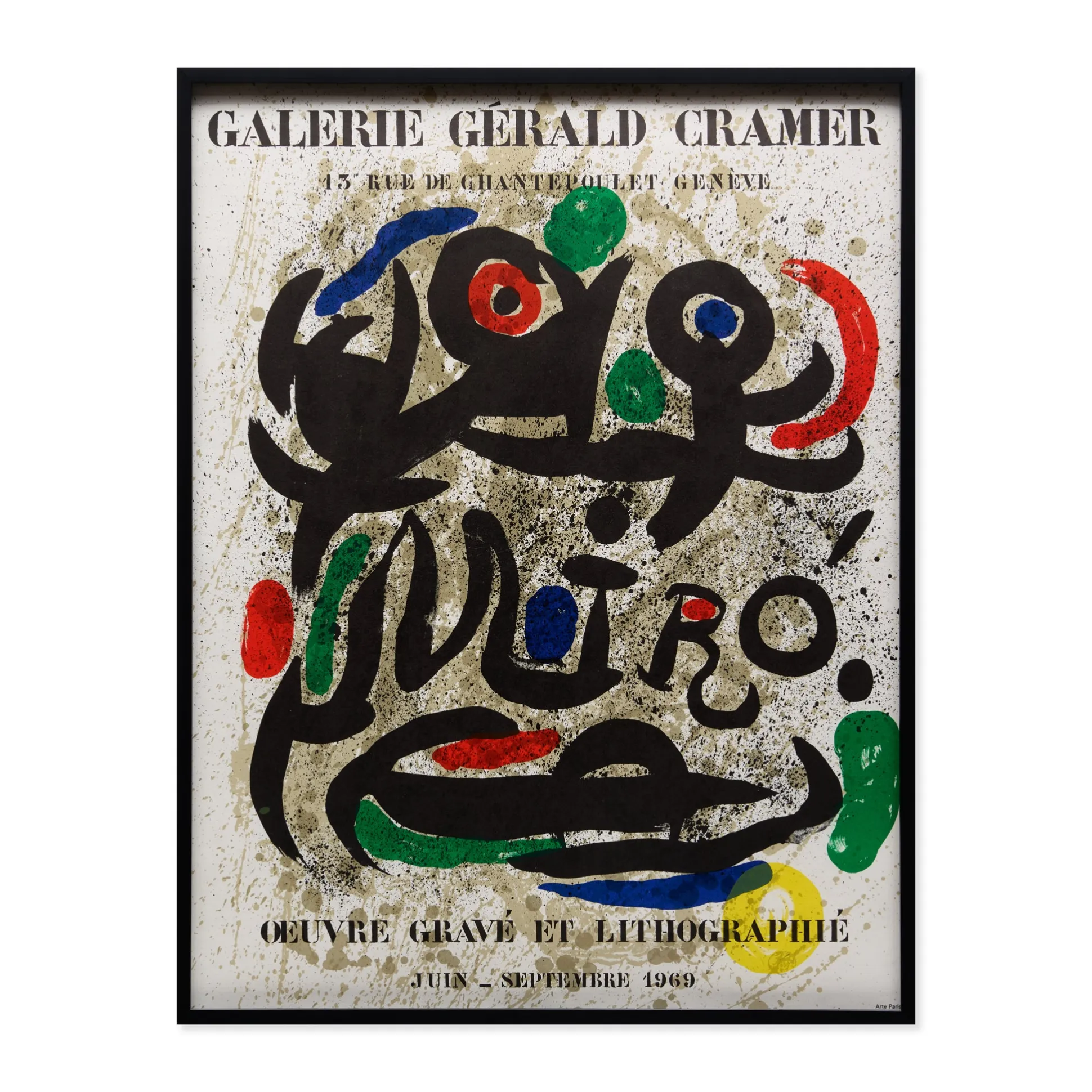 Joan Miró Œuvre Gravé et Lithographie Framed Poster