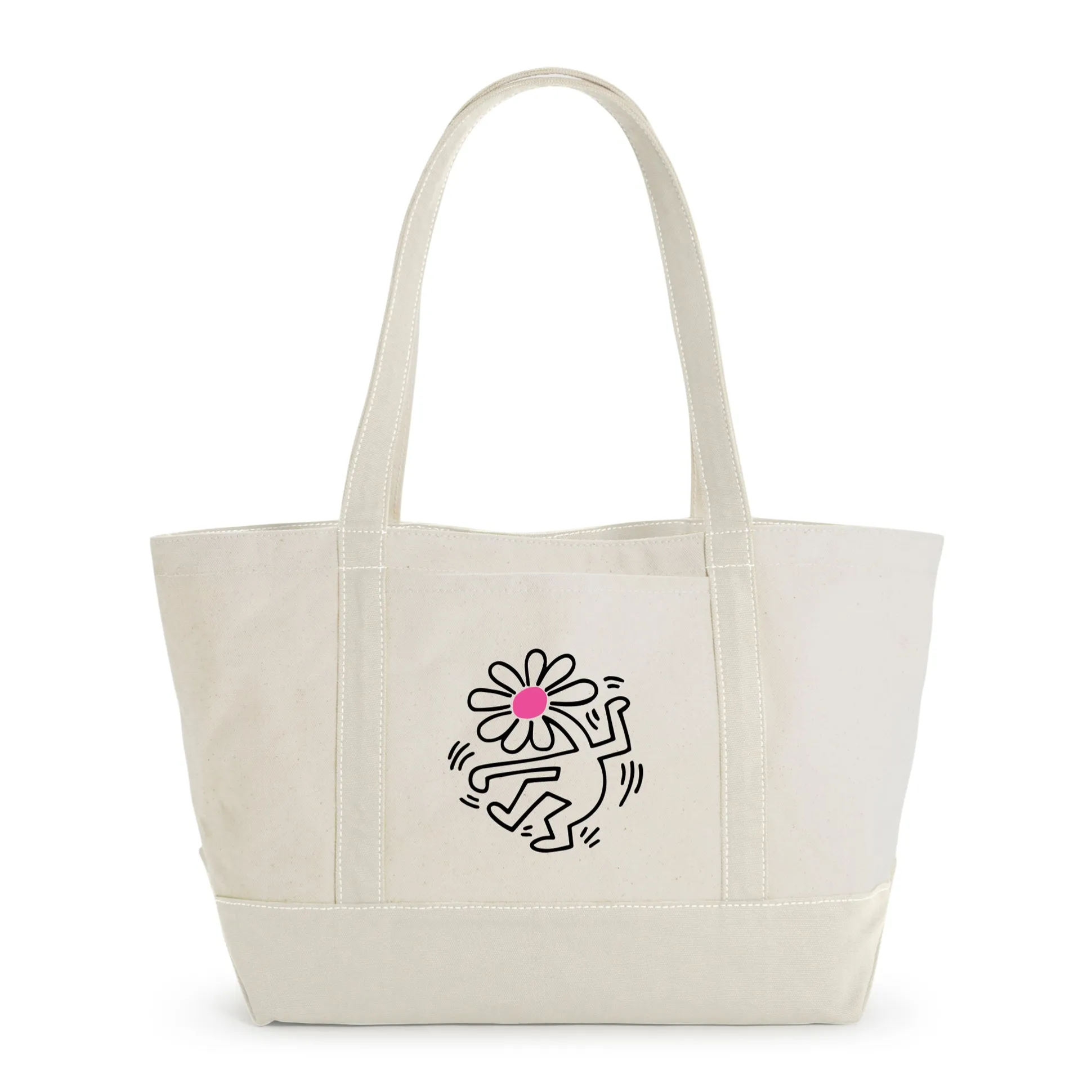 Keith Haring Baggu Flower Small Heavyweight Recycled Canvas Tote