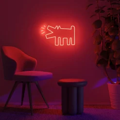 Keith Haring Barking Dog Neon Sign