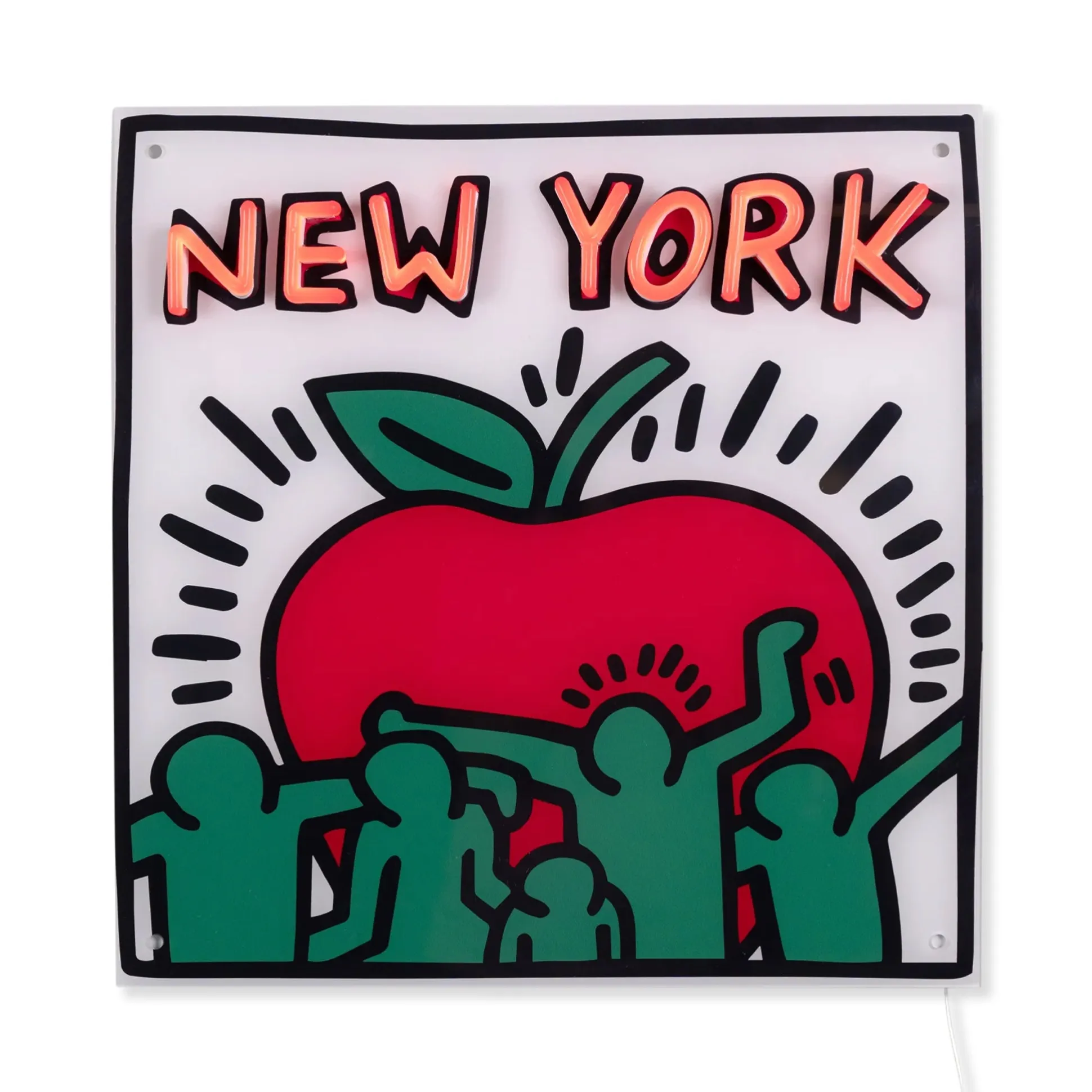 Keith Haring NYC Apple Neon Sign