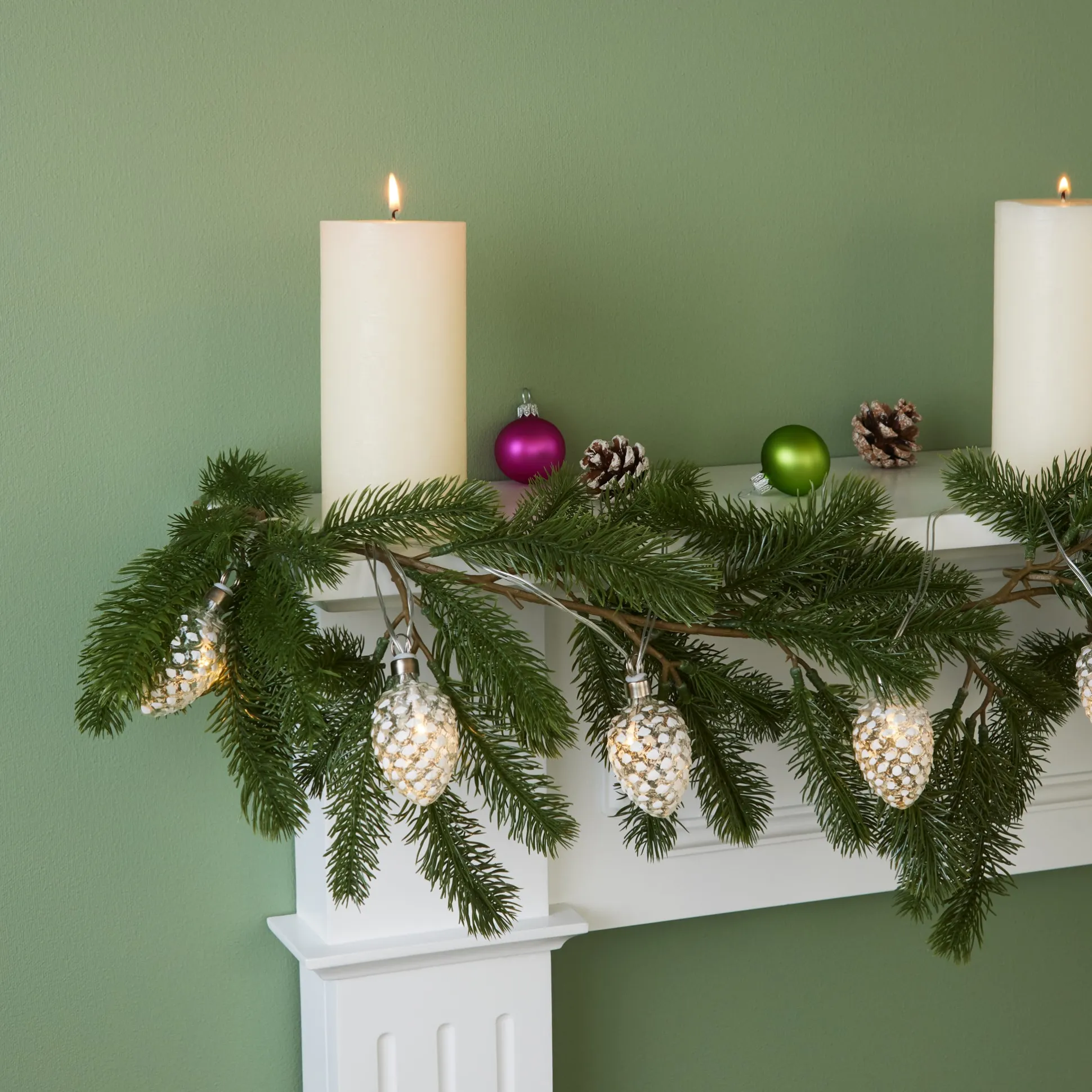 LED Holiday String Lights - Pinecone
