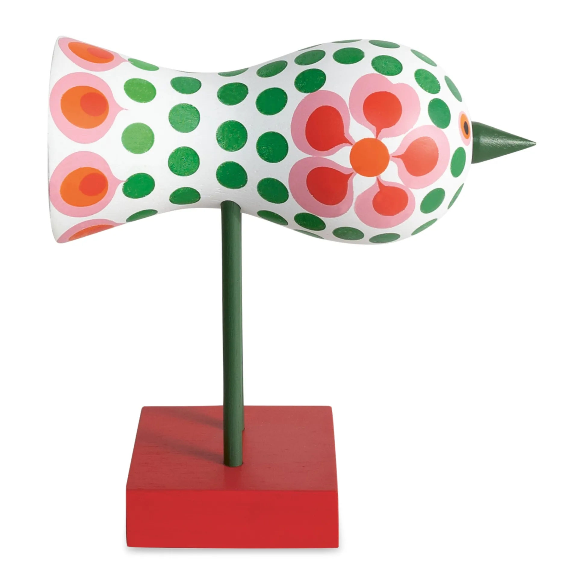 Lisa Larson Wooden Bird Object - Red Base