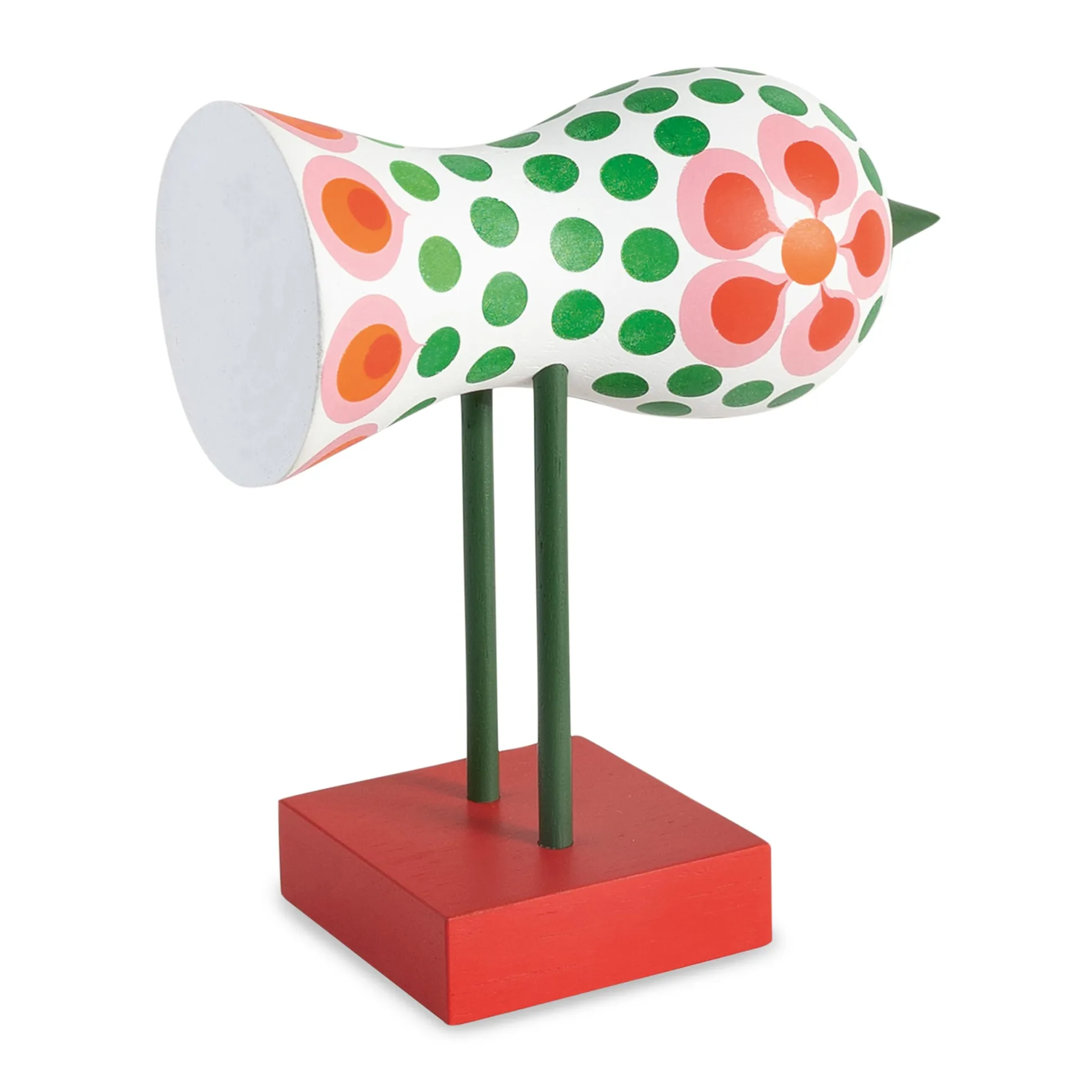 Lisa Larson Wooden Bird Object - Red Base