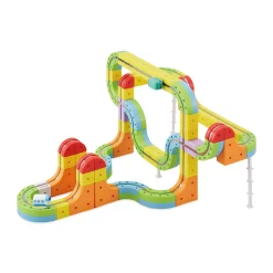 Magnetic Train Rail Cube Block Toy Set - Deluxe 66 pcs