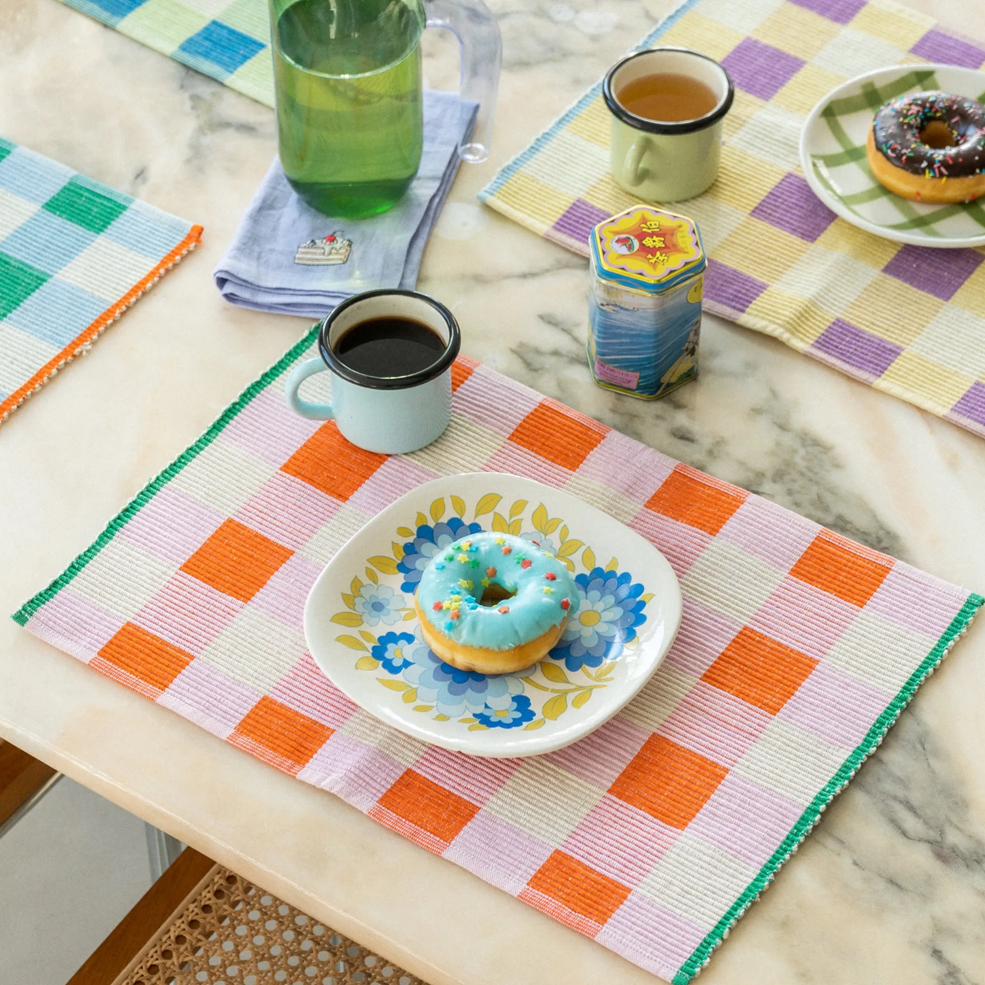 Merienda Plaid Cotton Placemats - Set of 4