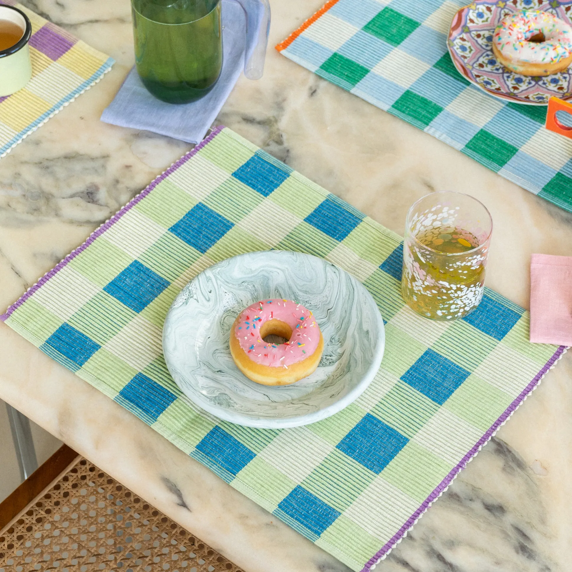 Merienda Plaid Cotton Placemats - Set of 4
