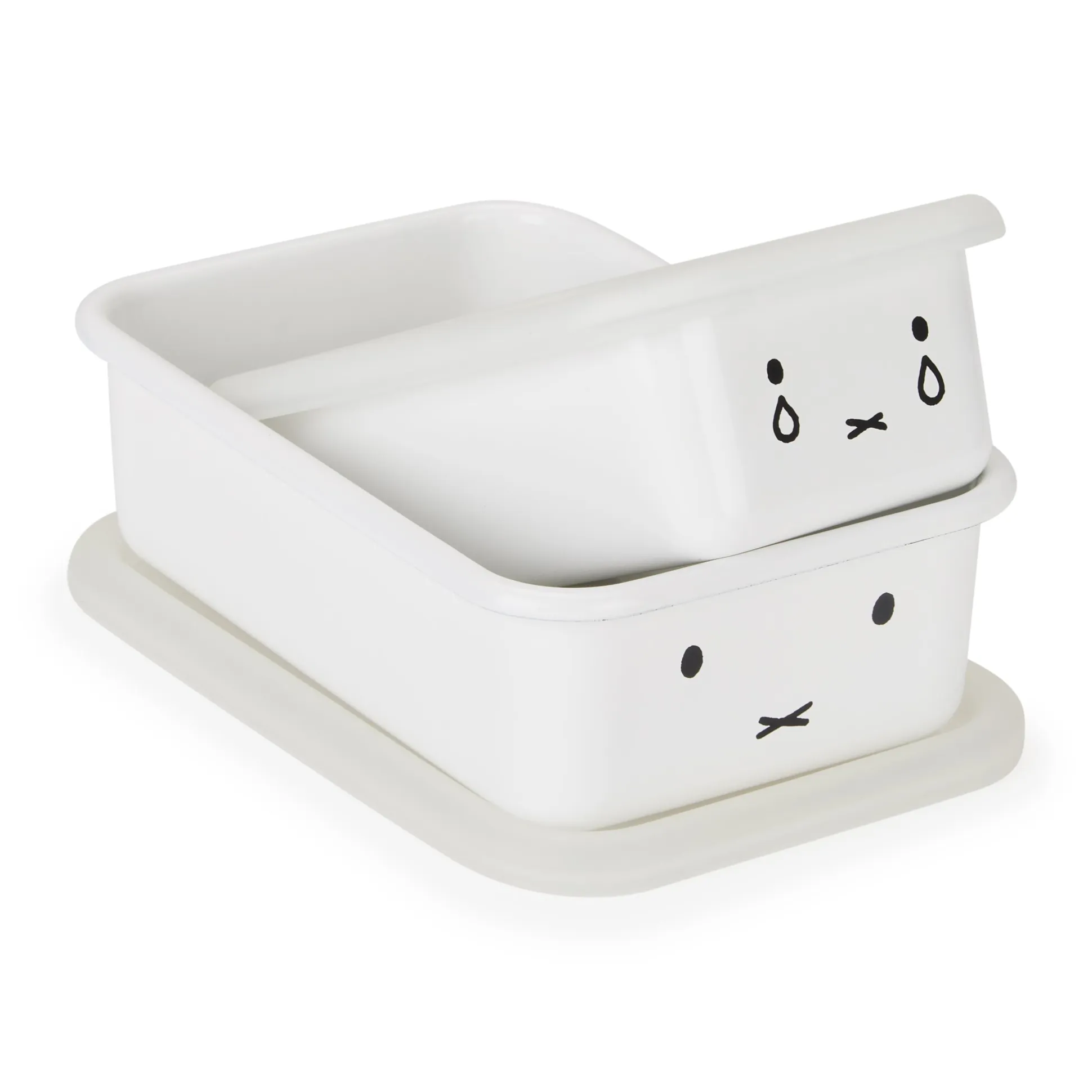 Miffy Enamel Baking Pan with Lid - Set of 2