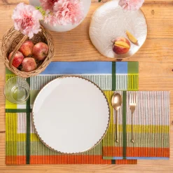 Modernist Stripe Cotton Table Linens - Placemat