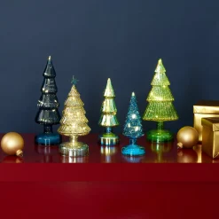 MoMA Colorful LED Lighted Trees - Set of 5 - Small