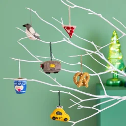 MoMA NYC Mini Felt Holiday Ornaments - Set of 6