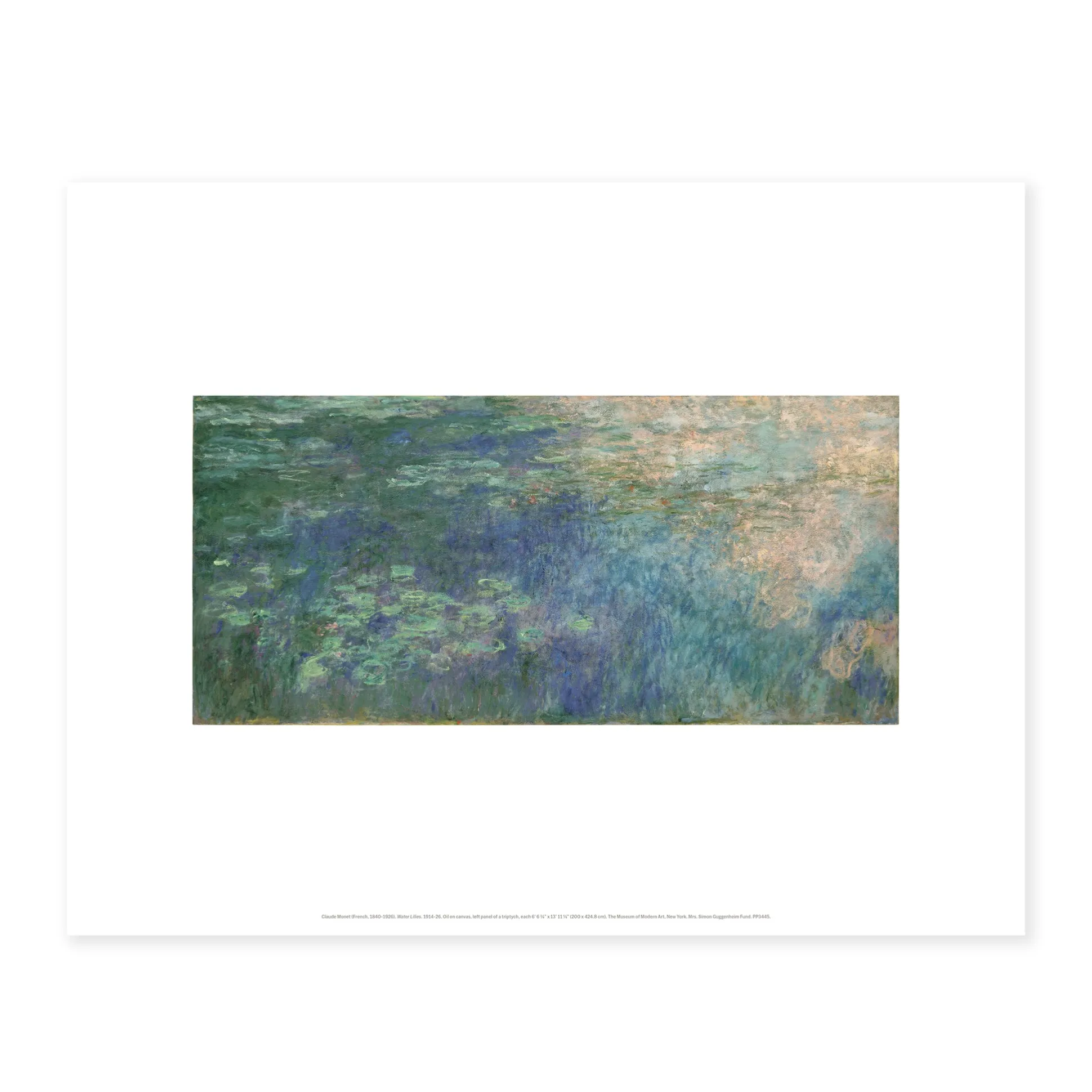 Monet: Water Lilies (Panel 1) Print