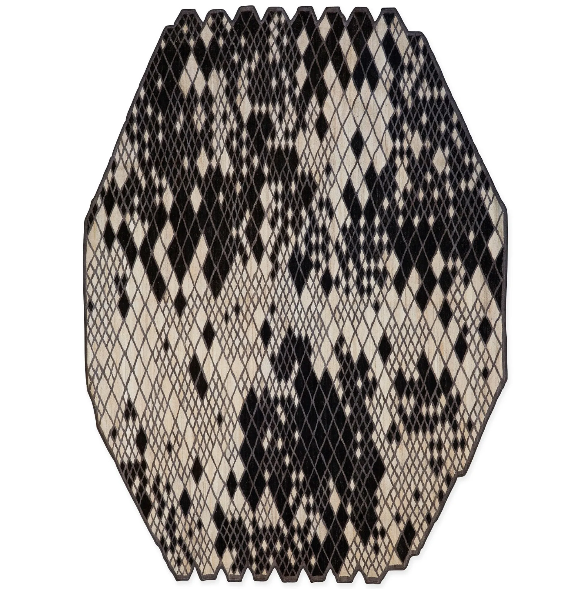 Nanimarquina Losanges Rug Black - 5'7" x 8'0"