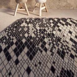 Nanimarquina Losanges Rug Black - 7'7" x 9'10"