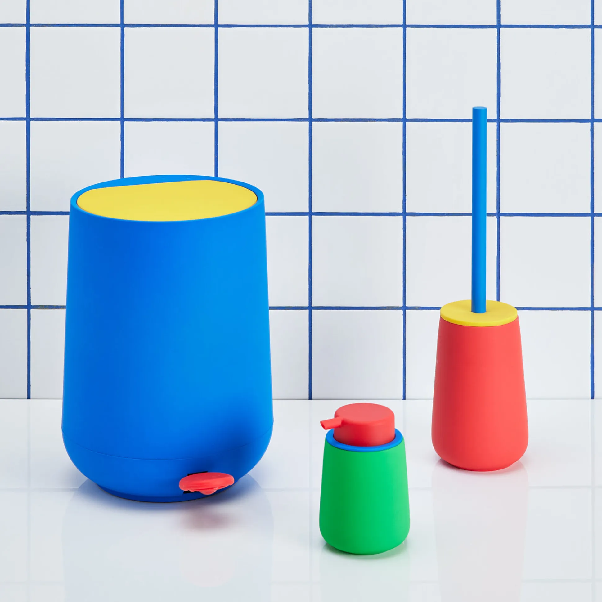 Nova One Color Block Bathroom Accessories - Toilet Brush