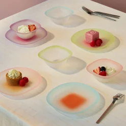Nubi Glass Dinnerware - Set of 4 - Small Plates Set of 4